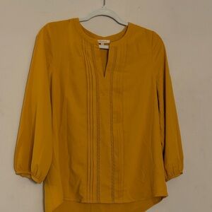 Skies Are Blue Golden Yellow Blouse